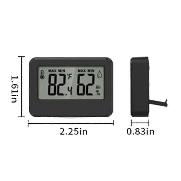 4 st digitala hygrometrar och termometer, reptiltermometer med magnetiskt stativ Hvit
