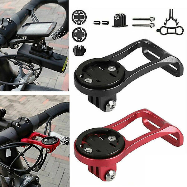 Cykel Front Bar Extension Bracket Bracket Bike Mtb Bike Stand Adapter Bracket Til Kamera Garmin Edge Gps Gopro Light Black Black