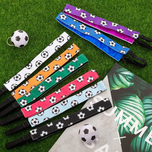 8-pack Fotbollshårtillbehör Fotbollshårband Sport Elastiskt pannband för tjej