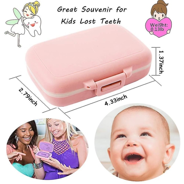 Babytænder Keepsake Box, Pp Børne Børne Tand Opbevaring