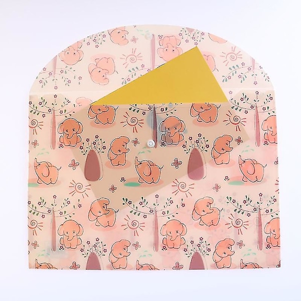 Slitstark Söt Söt Blommig portfölj Mapp Tryckknapp Blomma Fil Påse Papper A4 Skola Brevpapper Butik Kontorsmaterial 1 Styck sheep