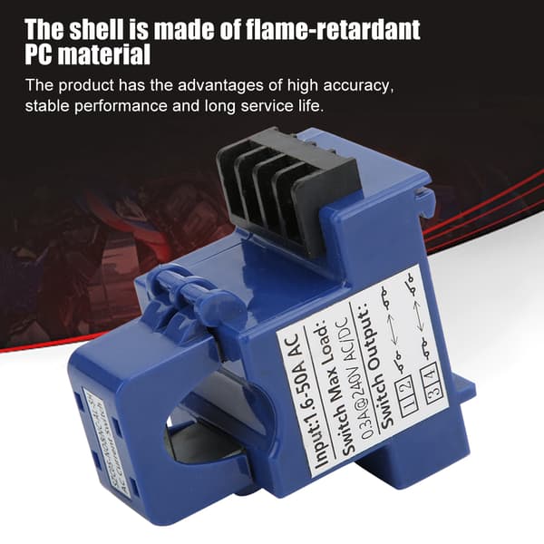 AC Strømafbryder Transducer NO NC AC1.6-50A Input 0.3A ved 240V Ac DC SZC05 NO&amp;NC AL-SH