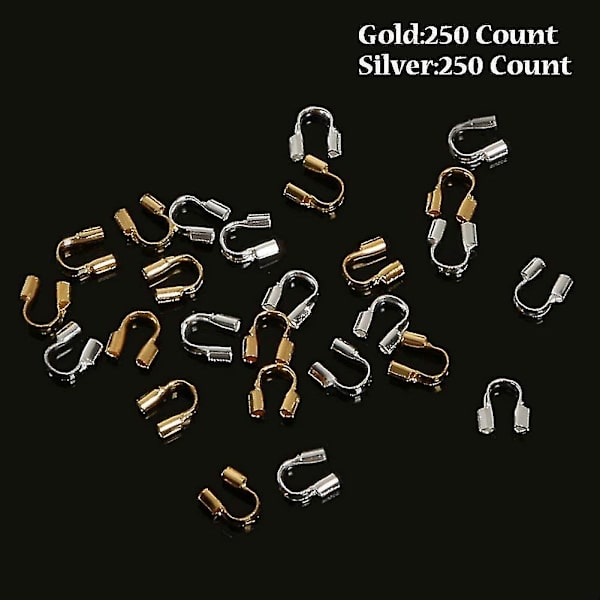 200 Count Gold och 300 Count Silver Trådskydd Wire Guard Guardian Protectors öglor för smyckestillverkning