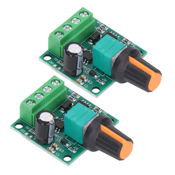 2 sett motorhastighetskontroller PWM-kontrollbryterregulator DC 1,8V‑12V for viftepumpe