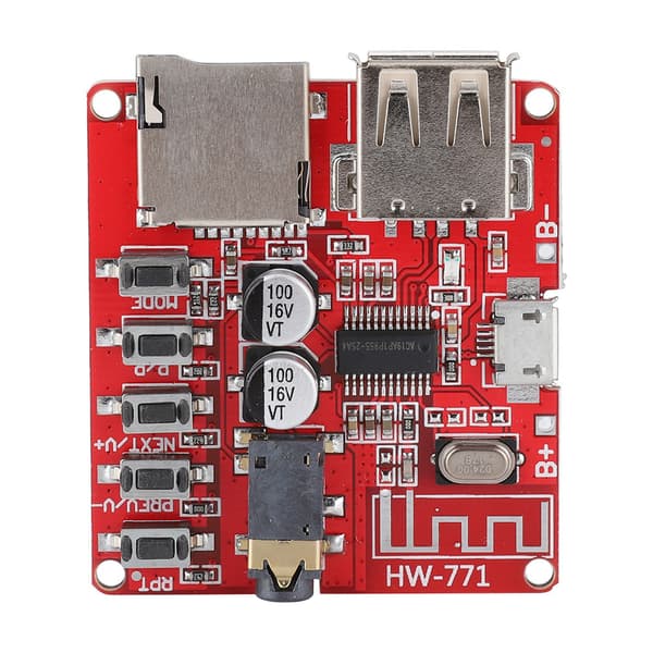 Bil Audio Effektforsterker Mottakermodul Bluetooth MP3 Stereohøyttalerbrett