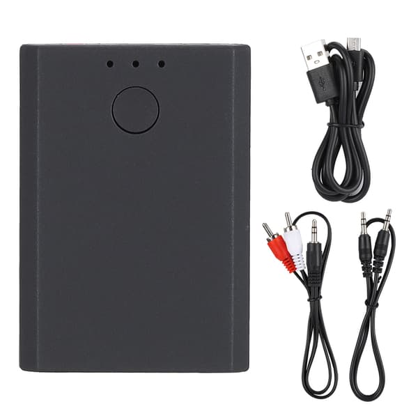 2i1 TX7 Sort Bluetooth Sender og Modtager 3.5mm Lyd Musik Adapter til TV Bil