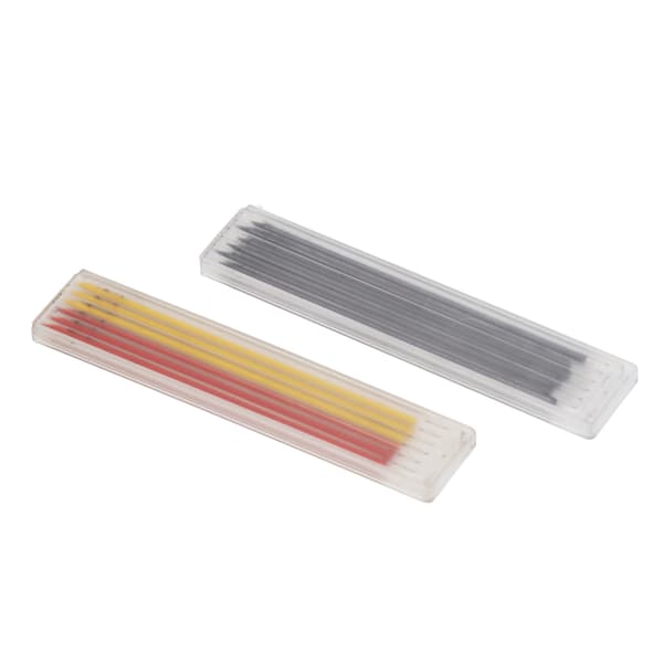 12 stk. HB Tømrerblyant Refill Sæt 2,8 mm Sort Rød Gul Mekanisk Dyb Hul Tømrerblyant Refill Kit