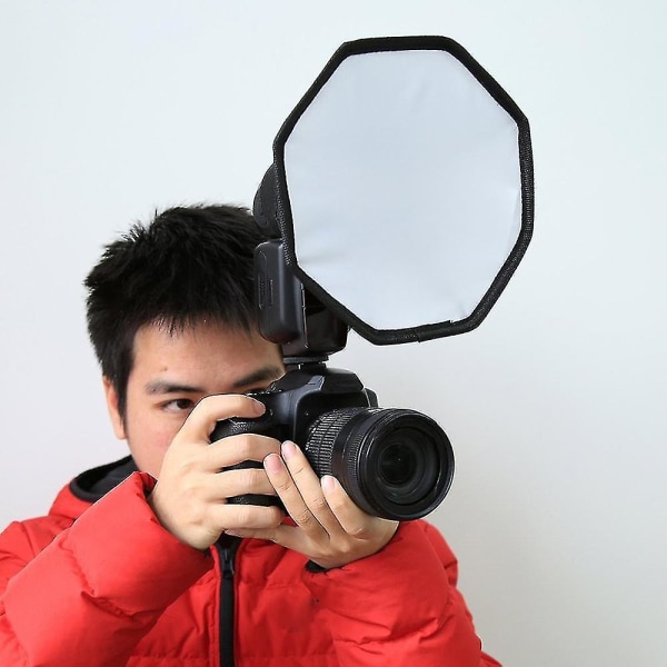 20 cm Universal Octangle Style Sammenleggbar Flash Light Diffuser Octagon Speedlight Diffuser Softbox Soft Box for Canon Nikon