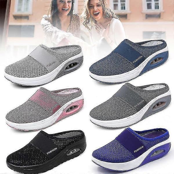 -pute Hening Wall Sko Abisure Mesh Slip-on Wall Sko Utendørs Innendørs a Black 40
