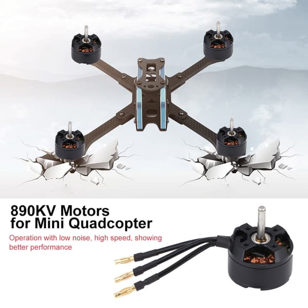 CNC Aluminium Legering 890KV Motor Tilbehør til RC Fastvingede Fly