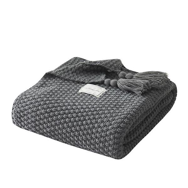 Nordic Tupsu Neulottu Pallopeitto Villapeitto Toimisto Ilmastointi Lounastauko Peitto Huivi Peitto Sohva Vapaa-ajan Peitto grey 180*200cm