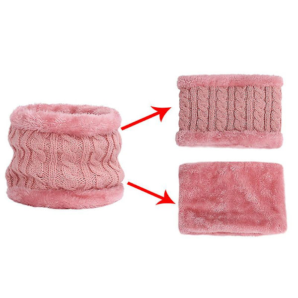 Toddler villahuivi talvi kierretty kashmir neulottu huivi vaaleanpunainen Pink