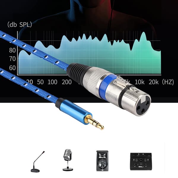 3,5 mm Stereo til XLR Hunn Audio Kabel Plugg Adapter Patch Cord Linje 3 Meter