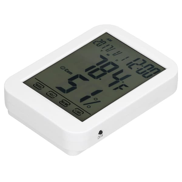 Digitalt Termometer Hygrometer LCD Touch Screen Temperatur Fugtighedstester til Hjemmekontor