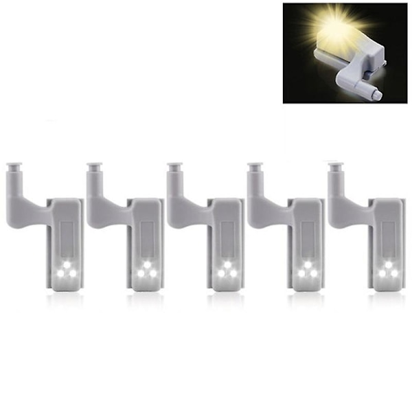 Universal Led indre hengsel Lampe Skap Induksjonslys Garderobeskap Sensorlys Soverom Kjøkkenskap Nattlampe Warm white-A 10pcs