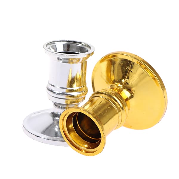 【BQ】2 st/set Plastljusstake Ljusstake F Silver