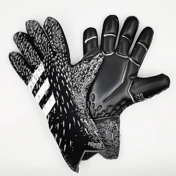 Målvaktshansker Premium Quality Fotball Målvaktshansker Fingerbeskyttelse Grey Blue 10