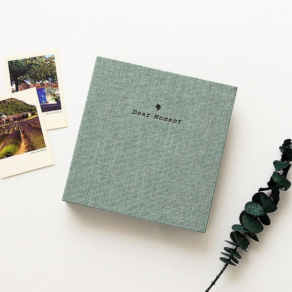 50 fickor Cover Instax Wide Album 3,5x5 fotoalbum för Fuji Instax Wide 210, Instax Wide 300, 5 tums foton Green