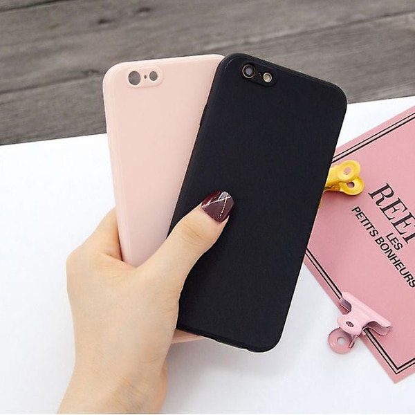 För Iphone 6 Plus & 6s Plus Magic Cube Frosted Silikon Stötsäker Heltäckande Case(svart)