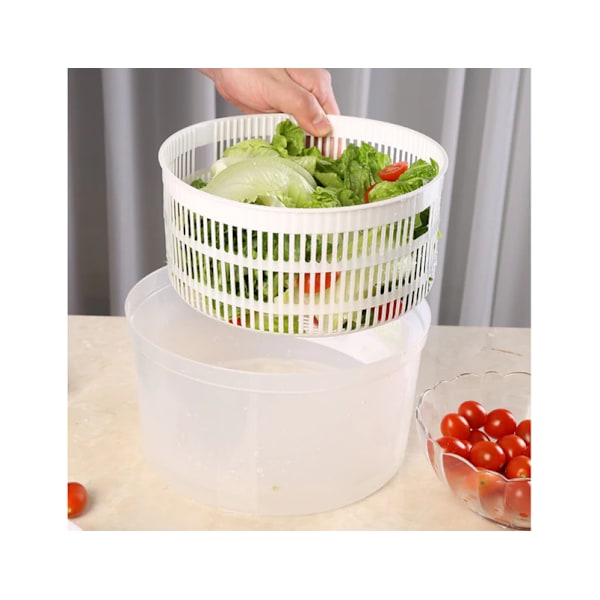 Sallad Spinner Bladtork Sallad Grönsaker Drainer Dehydrator Köksredskap-Grön