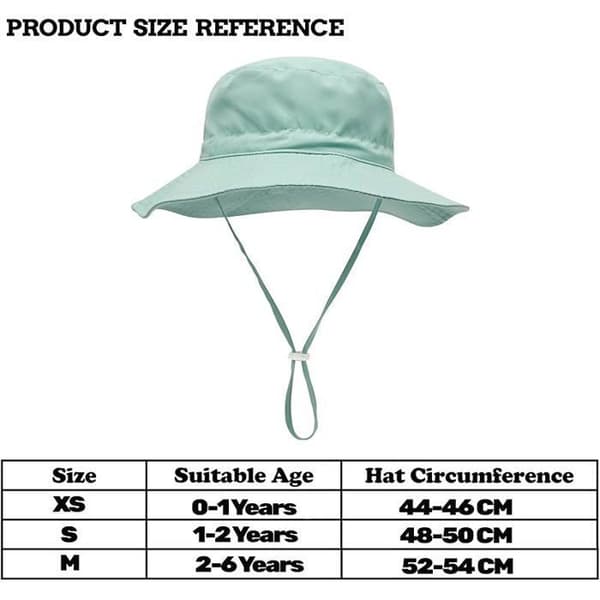 Barnas solhatt, UV-beskyttelse, pustende bomull, størrelse S, 1-3 år, bred brem, for gutter og jenter, strand, sommerblomst