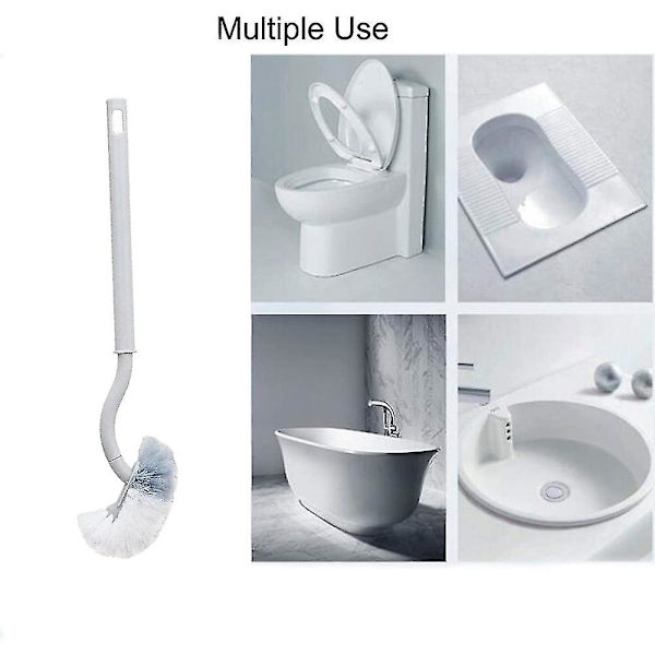 Badeværelse toiletskål børste, buet design toiletbørste