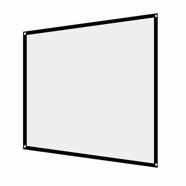 Bærbar, foldbar, hvid projektionslærred (60 tommer)