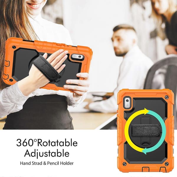 【BQ】Compatible with Lenovo Tab M9 Silicone Hybrid PC Tablet Case with Shoulder Strap
