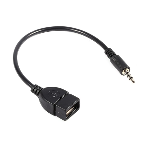 3,5 mm hann til USB 2.0 type A hunn OTG lydadapter