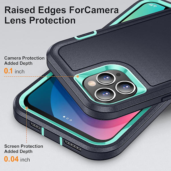 Iphone 11 Pro Max-fodral, Iphone 11 Pro Max-fodral med stativ, [militärklass Stötsäker][tre-lagers kraftigt fallsäkert] telefonfodral, dammsäker P