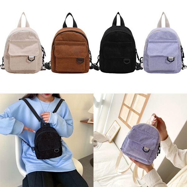 Den nya Mode Kvinnor Mini Ryggsäck Enfarve brown