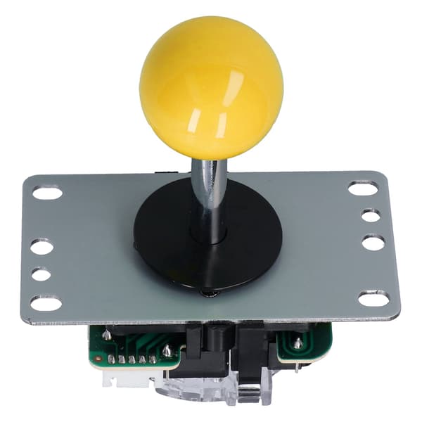 Arcade Game Joystick Kit - Zero Delay DIY-dele med koderkort, 10 knapper, MAME-kompatibel (gul)