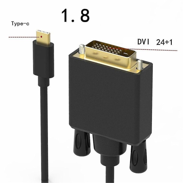 Usb Type C til Dvi Adapter Fuld 1080p Video Audio Converter Kabel ledning