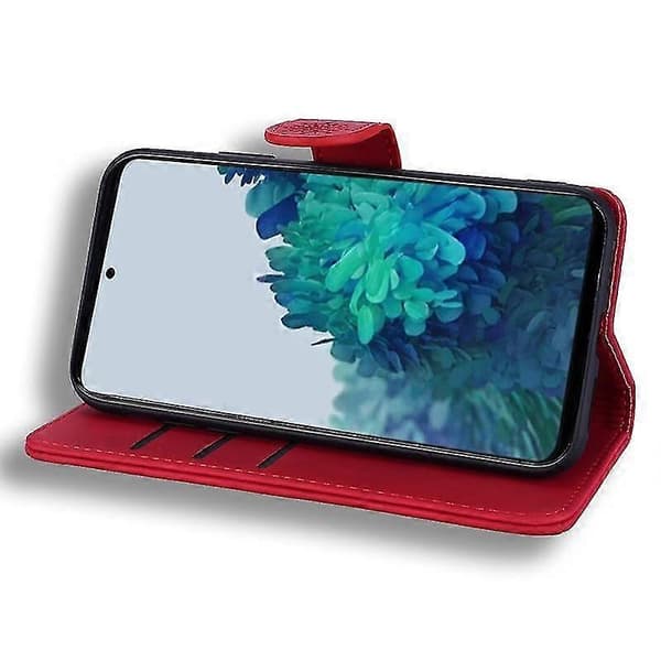 Lommebokveske til S21 Fe 5g PU-flipveske Mandala Red