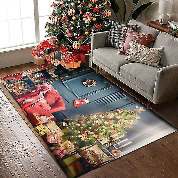 Heminredning Modern 3d Juldekor Entré Matta Vardagsrum Soffbordsfilt Jultomtematta Sovrumsmattor 19 50x80cm