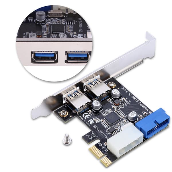 USB 3.0 expansionskort adapter med front 19PIN-interface