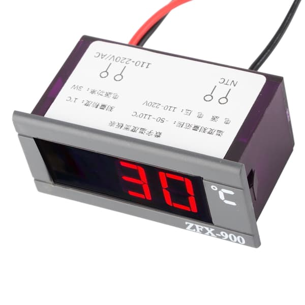 ZFX‑900 Digital temperaturkontroller LED panelmeter med sensor for kjøleskap 220V