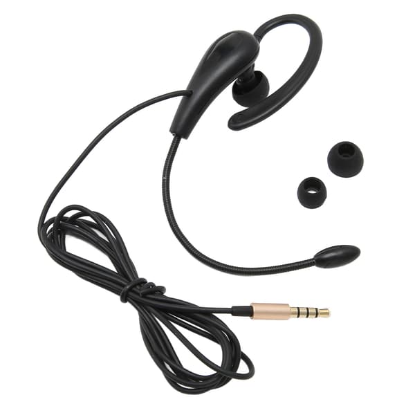 Single Sided Ear Hook Headset with Microphone for Customer Service on Laptop and Mobile Phones
