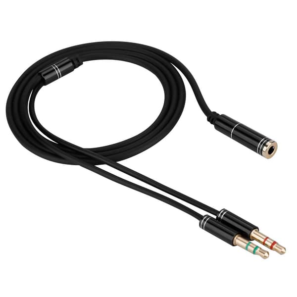 Adapter til 3,5 mm lydforlængerkabel til hovedtelefondeler