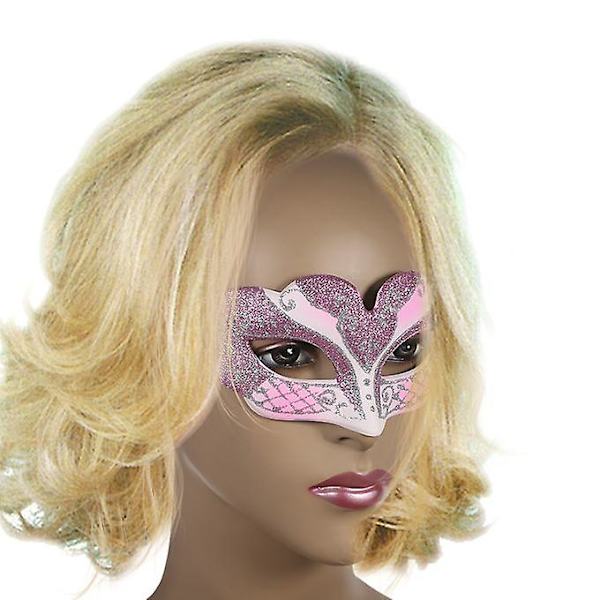 Halvmask i plast för Halloween Masquerade Ball B
