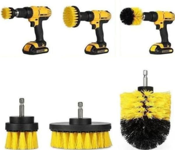 【BQ】Drill Brush Set for Bathroom Cleaning, 3 Pieces