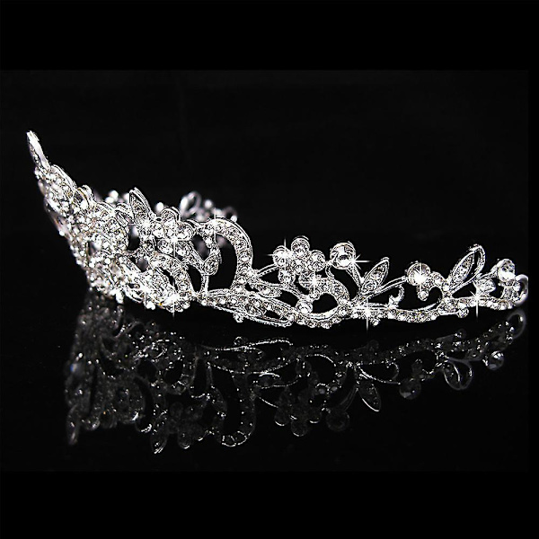 Princess Bridal Crystal Bröllop Hår Tiara Rhinestone Crown Party