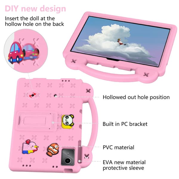 【BQ】Støtsikkert EVA-deksel Lenovo Tab M11 Kickstand Rosa