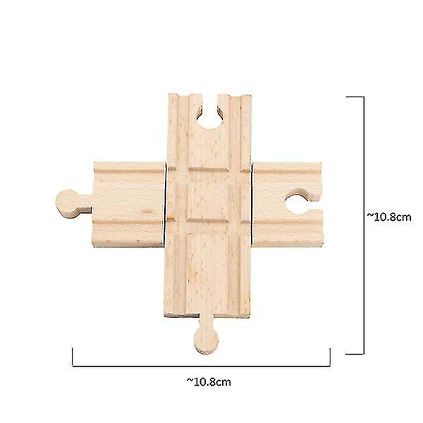 Hhcx-tbkjoys Træbanebane Jernbanetilbehør Alle former for træspor Variety Komponent Pædagogisk legetøj Cross Track