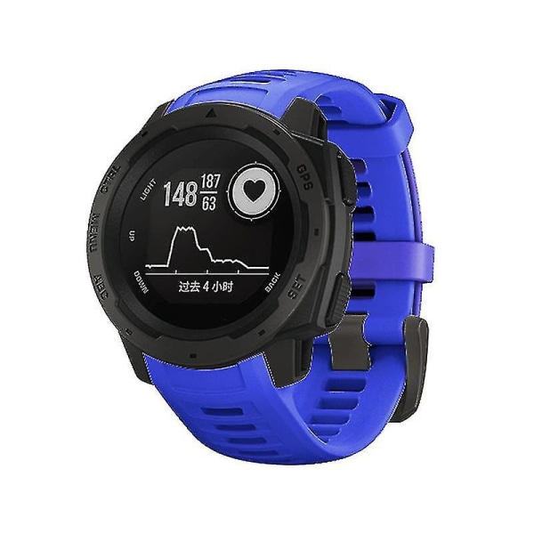 22 mm watch Silikonband Armbandsrem för Garmin Instinct Navy Blue