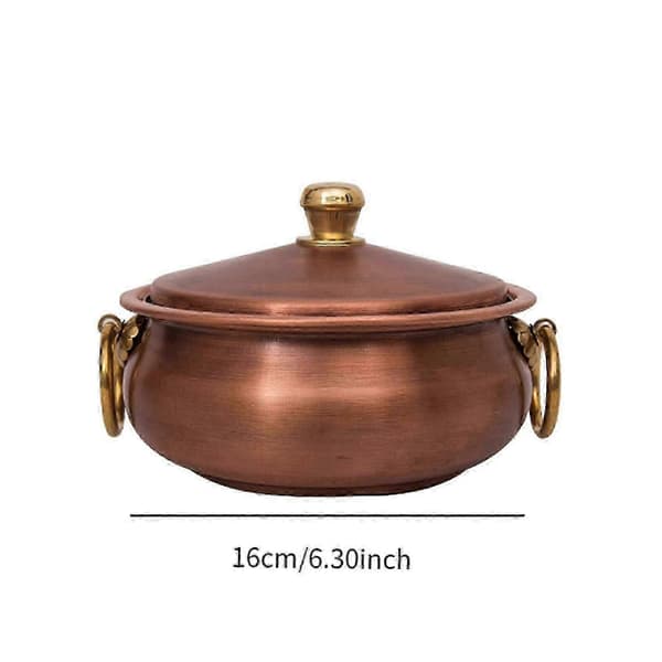Kopparkruka Multifunktionell gryta i koppar för matlagning i köket Hem Copper 16cm Dia