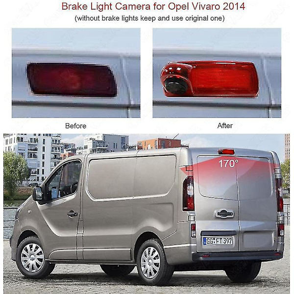 Hhcx-car Rear View Brake Light Backup Camera Auto Parking Reverse Camera For Opel Vauxhall Vivaro Renault Trafic