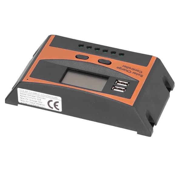 12V/24V Solcelleladeregulator IP32 Vanntett Høyeffektiv PWM Solcellekontroller 30A