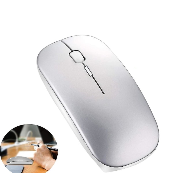 Bluetooth -mus, 3-läges Silent Rechargeable Mouse Trådlös