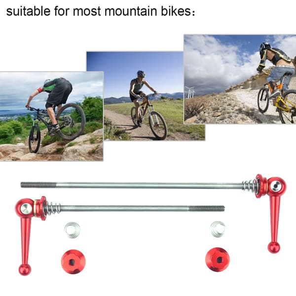 2 stk. Ultralette Titanium Alloy Quick Release Spyd til Cykelreparation Rød